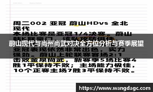 蔚山现代与尚州尚武对决全方位分析与赛季展望